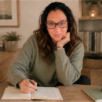 Laura at her desk